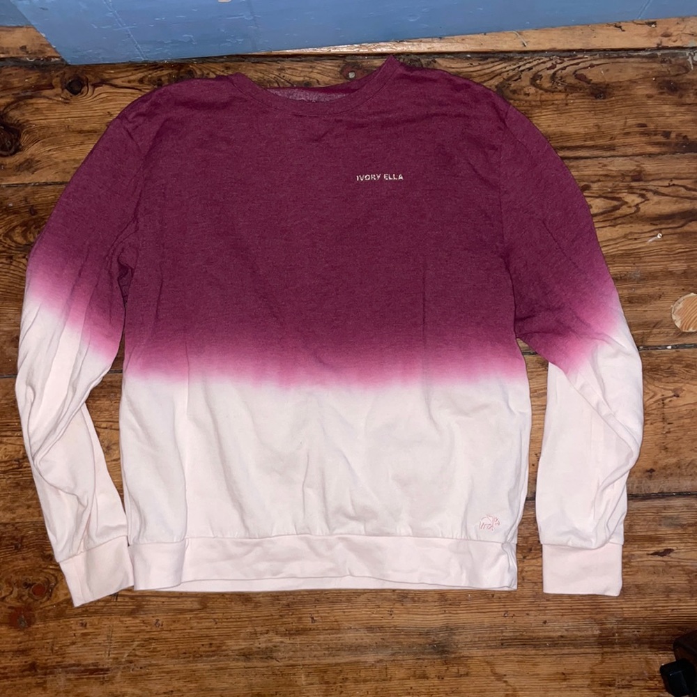 Ivory Ella Ryan Berry Purple Pink Ombre Sweatshirt